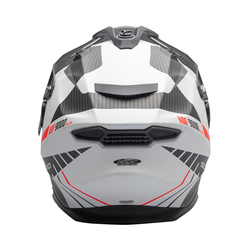 Scorpion ADF-9000 Air Feat Helmet - White/Black/Red Matt