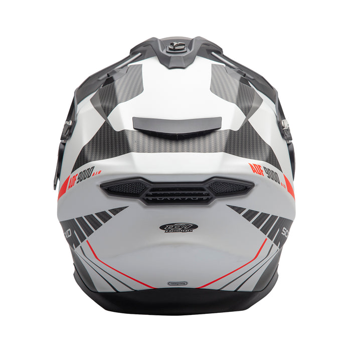 Scorpion ADF-9000 Air Feat Helmet - White/Black/Red Matt