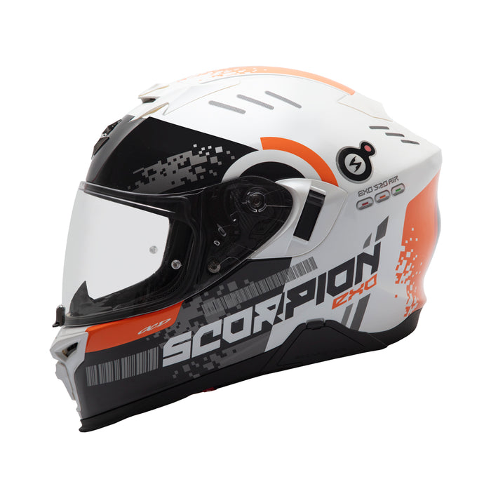 Scorpion EXO-520 EVO Air Titan Full Face Helmet - White/Orange