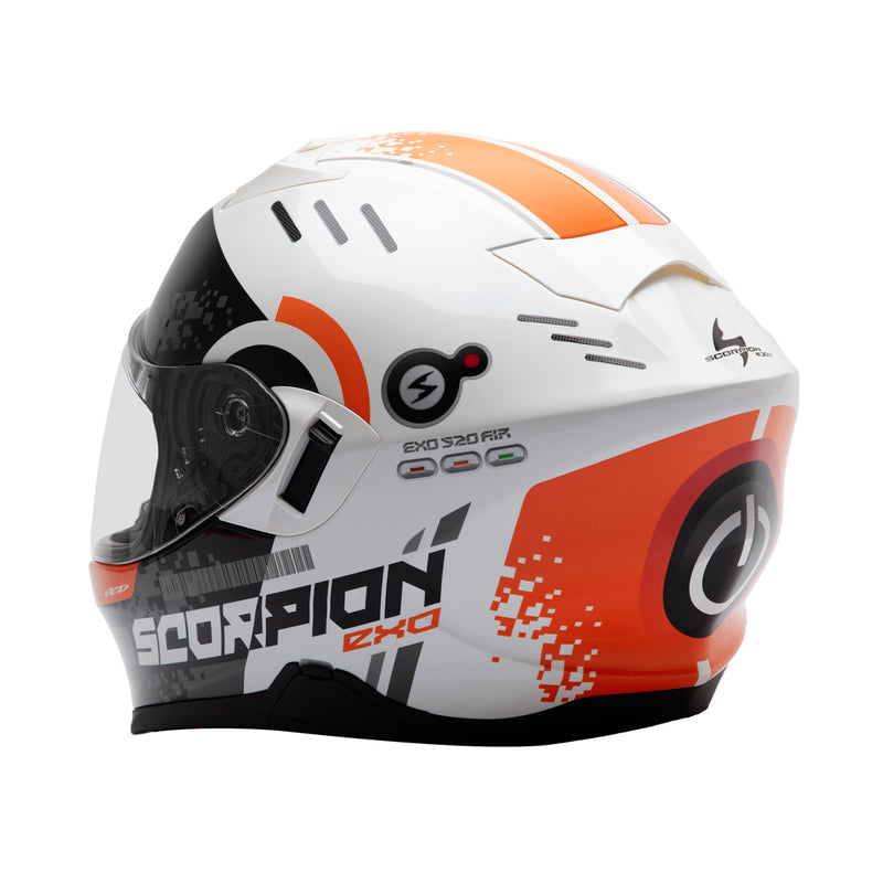 Scorpion EXO-520 EVO Air Titan Full Face Helmet - White/Orange
