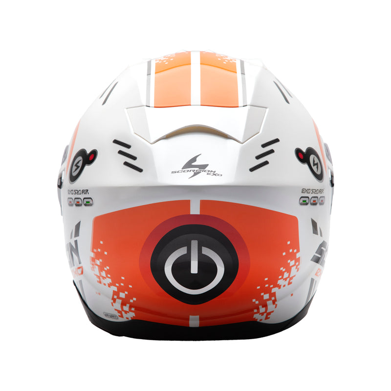 Scorpion EXO-520 EVO Air Titan Full Face Helmet - White/Orange