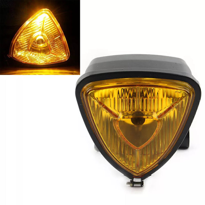 Vintage Triangle Headlight - Yellow Lens