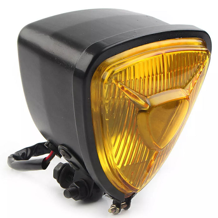 Vintage Triangle Headlight - Yellow Lens