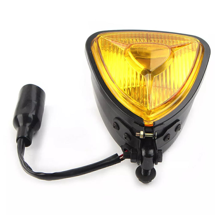 Vintage Triangle Headlight - Yellow Lens