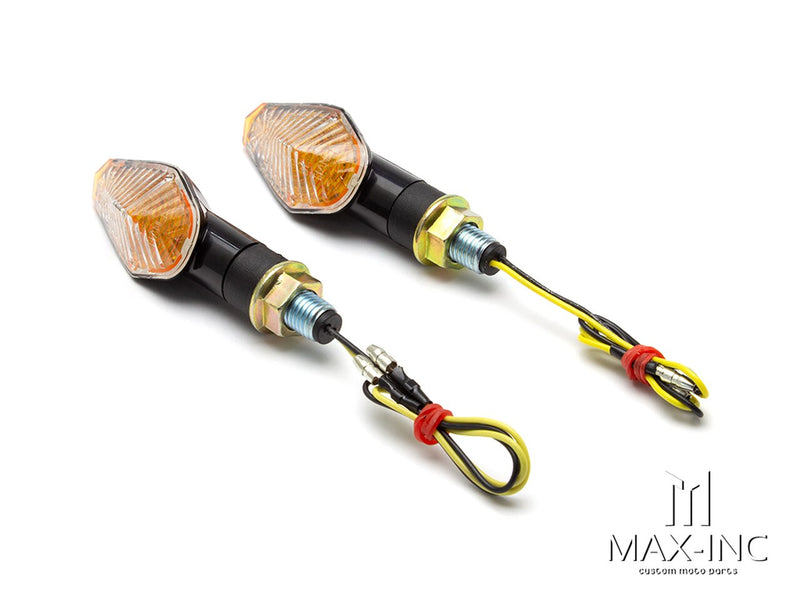 Black Apollos Mini LED Turn Signals - E Marked