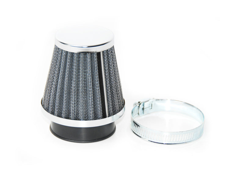 K&N Style Cone Filter - Chrome end cap - 52mm