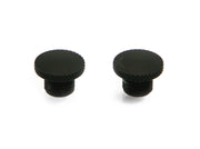 Black CNC Machined Billet Aluminium Threaded Mirror Block Off Plugs - 2 x M10 RH Threads