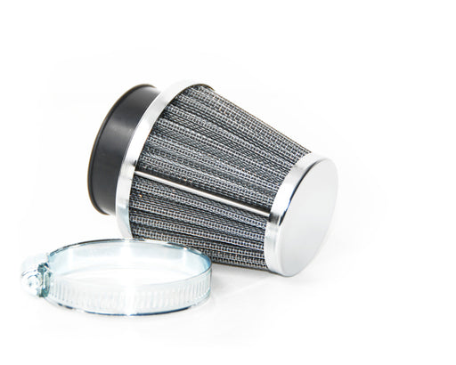 K&N Style Cone Filter - Chrome end cap - 42mm