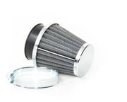 K&N Style Cone Filter - Chrome end cap - 48mm