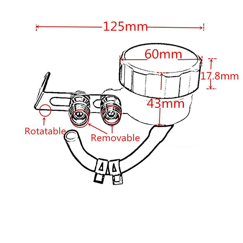 Gold Aluminium Front Brake / Clutch Reservoir
