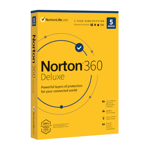 Norton 360 Deluxe 50Gb AF 1 User 5 Device 12 Months-0