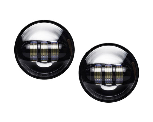 MAX 4.5" LED Passing Lights for Harley Davidson & Universal - Black Face