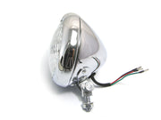 5 1/2" Bates Style Chrome Metal Headlight - 12v / 35w