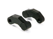 Black CNC Machined Billet Aluminium Mirror Risers / Extenders - 2 x RH M10 Thread