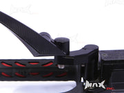 Black CNC Machined Billet Aluminium Mirror Risers / Extenders - 2 x RH M10 Thread