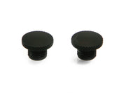 Black CNC Machined Billet Aluminium Threaded Mirror Block Off Plugs - 1 x M10 RH & 1 x M10 LH Thread