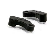 Black CNC Machined Billet Aluminium Mirror Risers / Extenders - 2 x RH M10 Thread