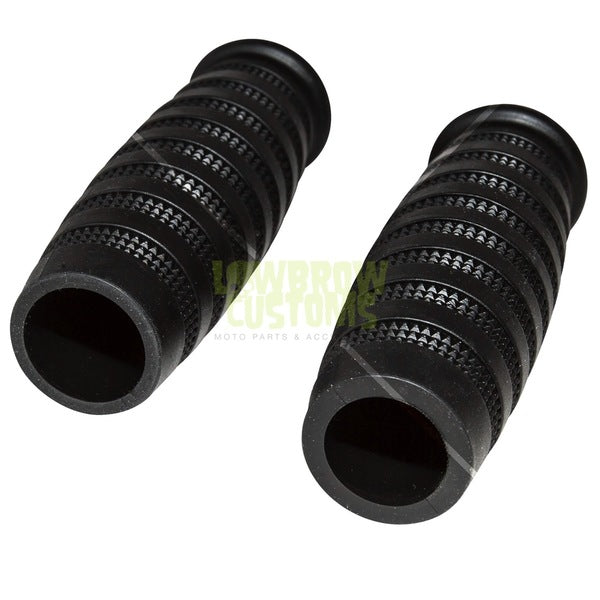 Lowbrow Customs Knurled Grips - Black - 22mm (7/8")