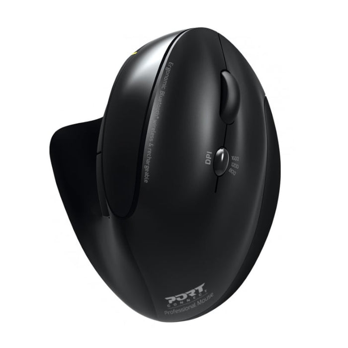 Port Connect Wireless Rechargeable Ergonoc Mouse Bluetooth
- Black-0