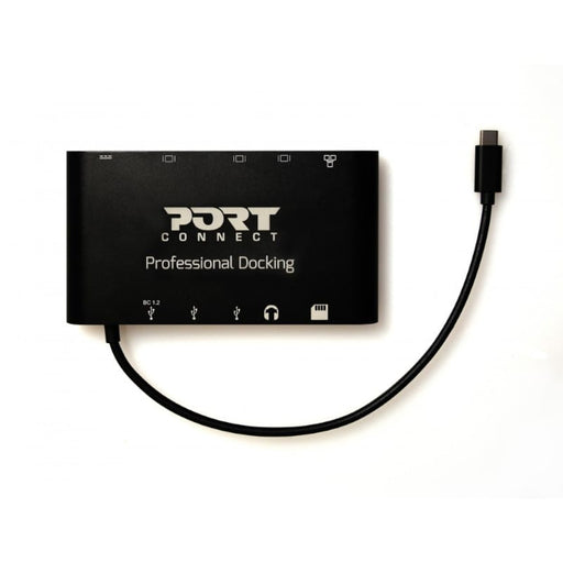 Port USB Type-C 3 x USB3.0|1 x Aux|12 x Micro+SD Card Reader|1 x Mini DP|1 x RJ45|1 x HDMI|1 x VGA|1 x Type-C PD Dock - Black-1