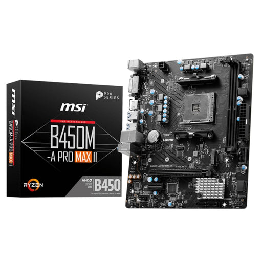 MSI B450M-APRO MAX II AMD AM4 MATX Gaming Motherboard-0