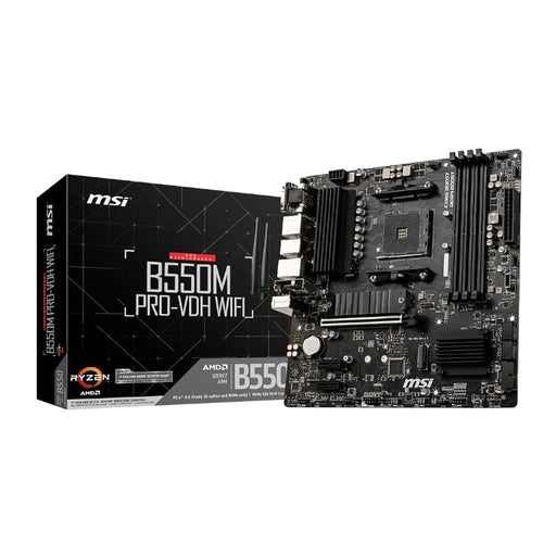 MSI B550M PRO-VDH WIFI AMD AM4 MATX Gaming Motherboard-0