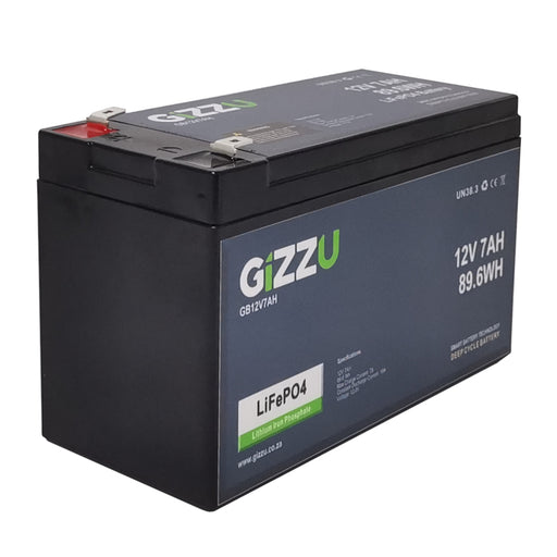 Gizzu 12V 7AH LiFePO4 Replacement Battery-0