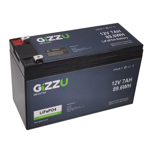 Gizzu 12V 7AH LiFePO4 Replacement Battery-1