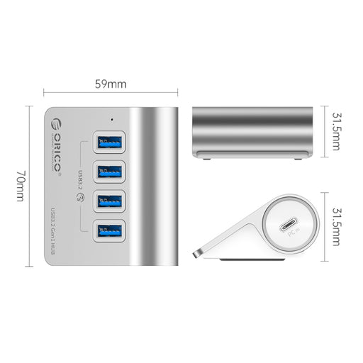 ORICO Aluminum Alloy 4 Port USB Hub-1