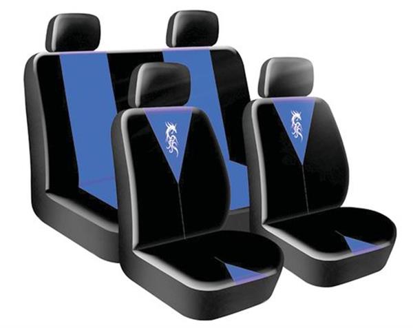 Seat Cover 8Pc Blue Dragon Master