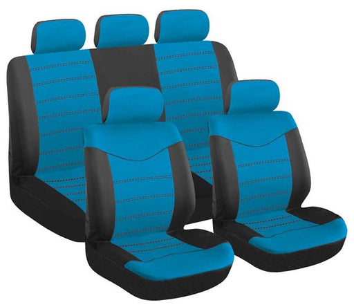 Seat Cover 9Pc Blue X Type