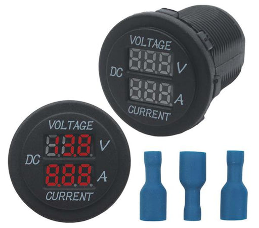 Voltage And Amp Guage Red Words