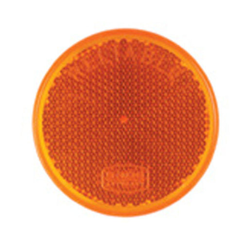 Round Amber Reflector Adhesive Tape Fitting 63mm