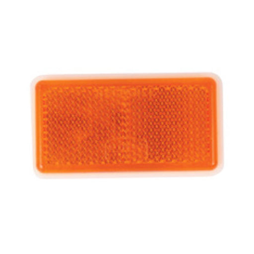 Rectangular Amber Reflector Adhesive Tape Fitting 65X35mm