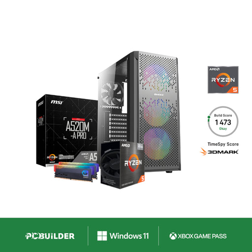 PCBuilder AMD Ryzen 5 5600G DEFENDER Windows 11 Gaming PC-0