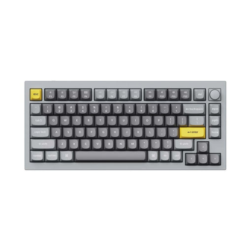 Keychron Q1 75% Red G Pro Switches Aluminium RGB Wired Keyboard - Grey-1