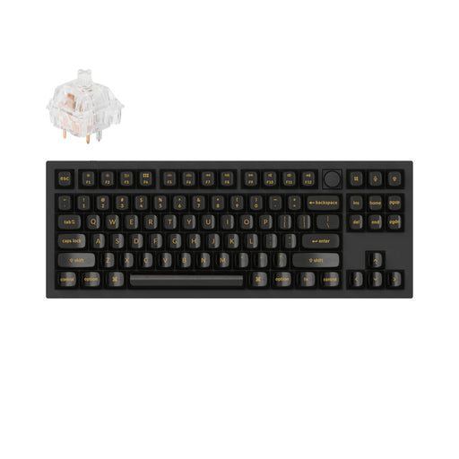 Keychron Q3 80% Brown Switches Aluminium RGB Wired Keyboard - Black-0