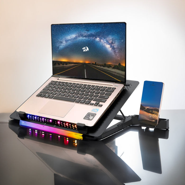 REDRAGON Dual USB 5 Fan RGB Gaming Notebook Stand-5