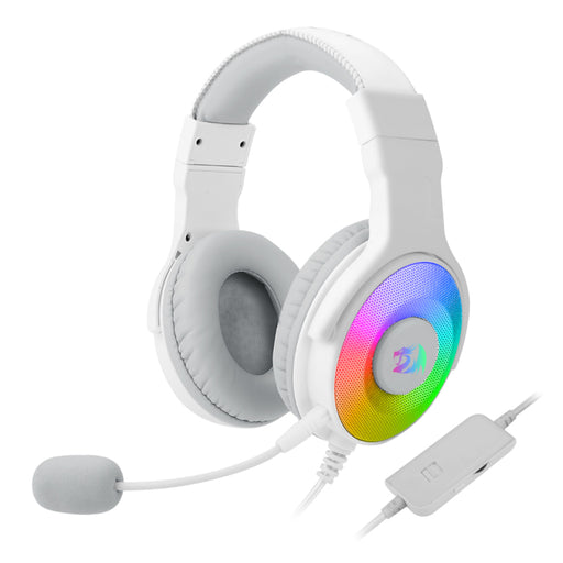 REDRAGON Over-Ear PANDORA USB (Power Only)|Aux (Mic and Headset) RGB Gaming Headset - White-0