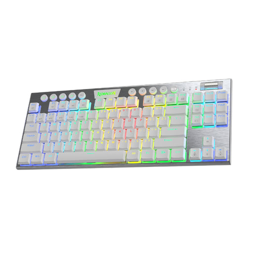 REDRAGON HORUS 87KEY RGB LED SUPER-SLIM ALU FRAME - White-1