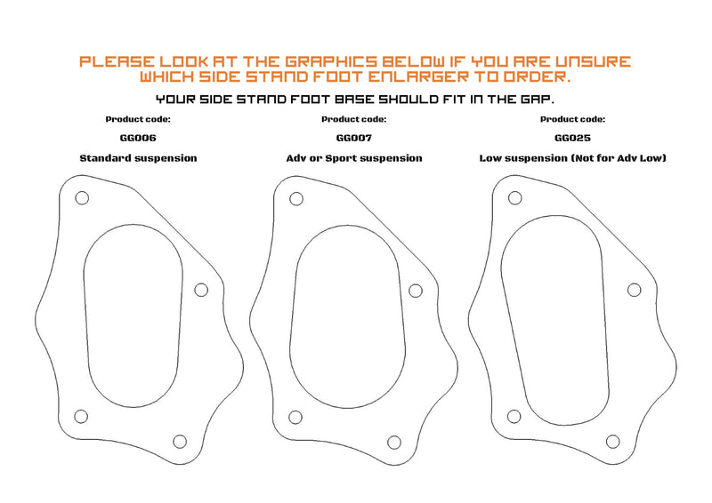 Side stand foot enlarger for BMW R1200/1250GS LC (K50)