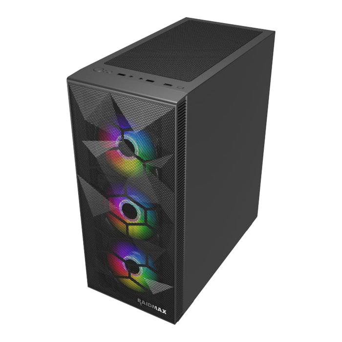 Raidmax V151TBS ATX | Micro-ATX | Mini-ITX RGB Mid-Tower Gaming Chassis - Black-2