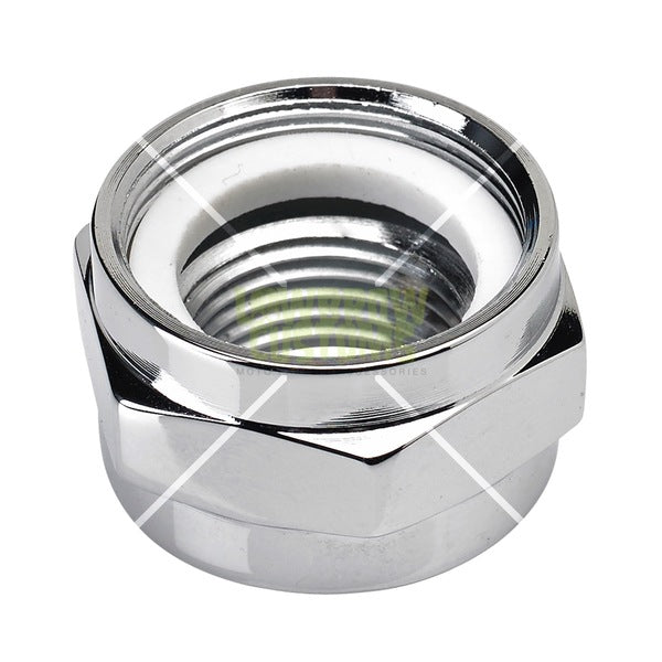 Lowbrow Customs Chrome Petcock Adapter Nut - 3/8 inch NPT to 22 MM