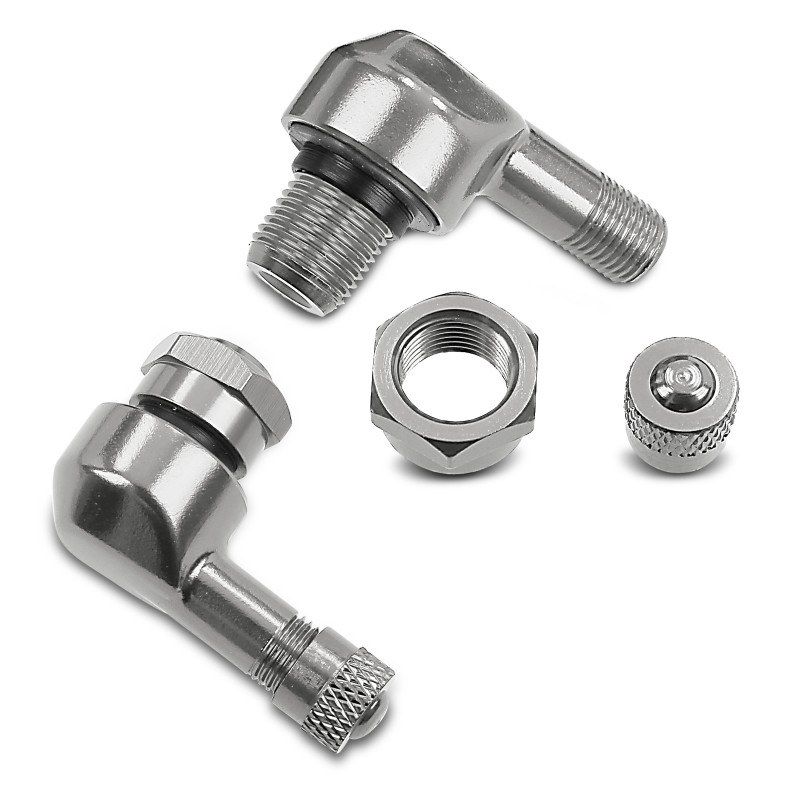 90 Degree Aluminium Valve Black / Gold / Silver